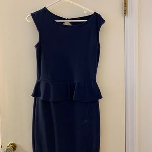 Navy Peplum dress